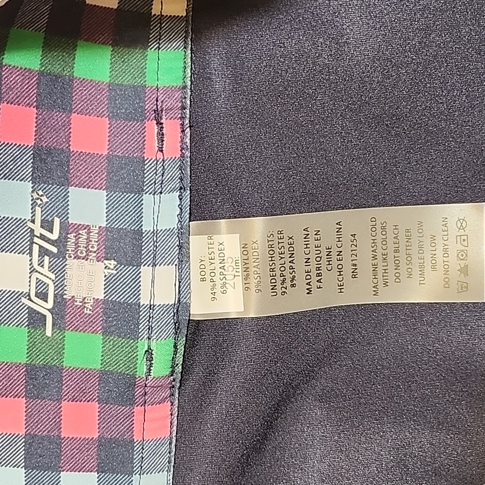 Jofit Buffalo Check SignaturePlaid Women's Skirt Blue, Pink, Green Size 14 - Picture 15 of 16